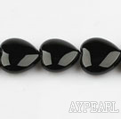 black agate beads,7*12*16mm heart,Grade A,sold per 15.35-inch strand
