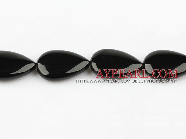 black agate beads,8*22*30mm,flat teardrop,,Grade A,Sold per 15.35-inch strands