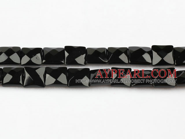 black agate beads,5*10mm,square,Grade A,Sold per 15.75-inch strands