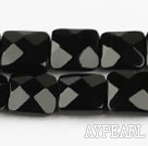 black agate beads,5*12mm,square,Grade A,Sold per 15.75-inch strands