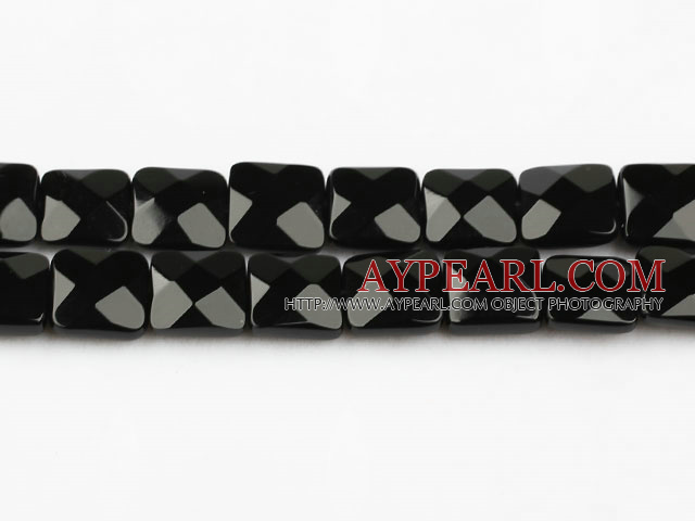 black agate beads,5*12mm,square,Grade A,Sold per 15.75-inch strands