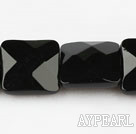 black agate beads,6*14mm,square,Grade A,Sold per 15.75-inch strands