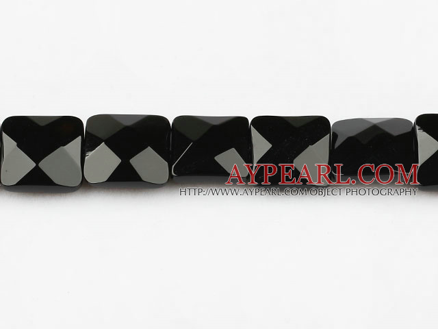 black agate beads,6*14mm,square,Grade A,Sold per 15.75-inch strands