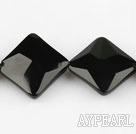 black agate beads,7*14mm,diagonally,faceted,Grade A,Sold per 15.75-inch strands
