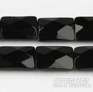 black agate beads,5*10*14mm,rectangle,faceted,Grade A,Sold per 15.35-inch strands