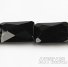 black agate beads,6*13*18mm,rectangle,faceted,Grade A,Sold per 15.35-inch strands