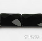 black agate beads,6*15*20mm,rectangle,faceted,Grade A,Sold per 15.75-inch strands