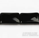black agate beads,8*15*20mm,rectangle,faceted,Grade A,Sold per 15.35-inch strands