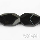 black agate beads,10*25*35mm,baroque,faceted,Grade A,Sold per 15.75-inch strands
