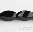 black agate beads,8*16mm,twisted,faceted,Grade A,Sold per 15.35-inch strands