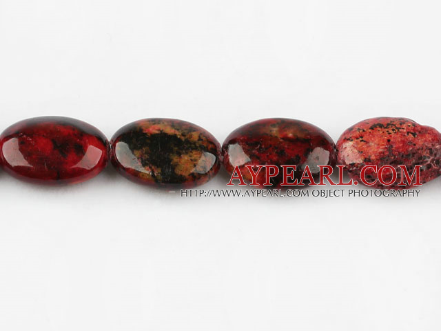 Chrysocolla beads,6*13*18mm egg,red, sold per 15.75-inch strand