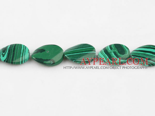 stripe malachite beads,5*13*18mm twisted egg ,green,sold per 15.75-inch strand