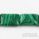 stripe malachite beads,5*13*18mm rectangle,green,sold per 15.35-inch strand