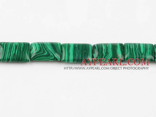 stripe malachite beads,5*13*18mm rectangle,green,sold per 15.35-inch strand