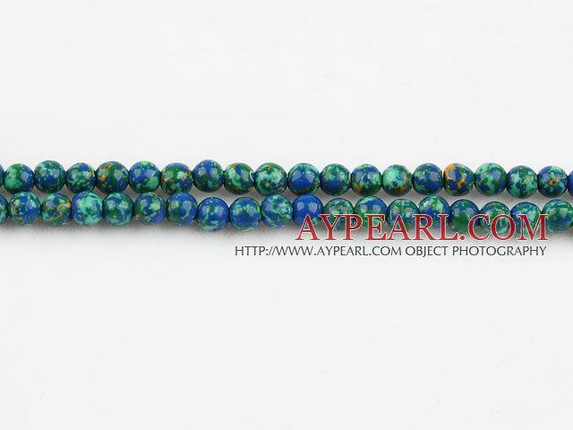 turquoise beads,4mm round,blue and green,sold per 15.35-inch strand