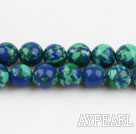 turquoise beads,6mm round,blue and green,sold per 15.35-inch strand