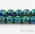 turquoise beads,10mm round,blue and green,sold per 15.35-inch strand