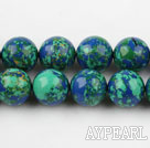 turquoise beads,12mm round,blue and green,sold per 15.35-inch strand