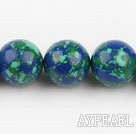 turquoise beads,14mm round,blue and green,Sold per 15.35-inch strands
