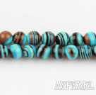 turquoise beads,4mm round,multi color,sold per 15.75-inch strand