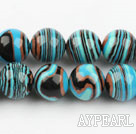 turquoise beads,12mm round,multi color,sold per 15.75-inch strand