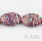 stripe turquoise beads,5*12*18mm egg ,multi color,sold per 15.35-inch strand