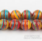 turquoise beads,12mm round,multi color,sold per 15.75-inch strand