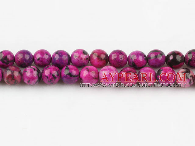 dyed turquoise beads,6mm round,sold per 15.35-inch strand