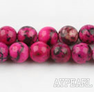 dyed turquoise beads,8mm round,sold per 15.35-inch strand