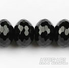 black agate beads,13*18mm abacus,faceted,Grade A ,Sold per 15.75-inch strands