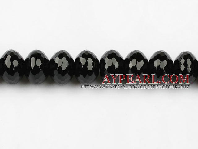 black agate beads,13*18mm abacus,faceted,Grade A ,Sold per 15.75-inch strands