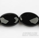 black agate beads,5*10*14mm egg,faceted,Grade A ,Sold per 14.96-inch strands