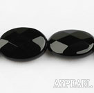 black agate beads,7*13*18mm egg,faceted,Grade A ,Sold per 15.35-inch strands