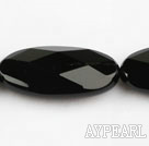 black agate beads,8*15*30mm egg,faceted,Grade A ,Sold per 14.96-inch strands
