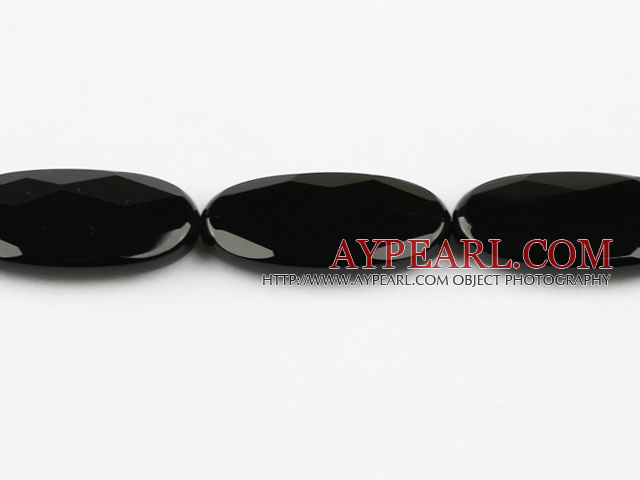 black agate beads,8*20*40mm egg,faceted,Grade A ,Sold per 15.75-inch strands