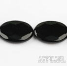 black agate beads,10*30*40mm egg,faceted,Grade A ,Sold per 15.75-inch strands