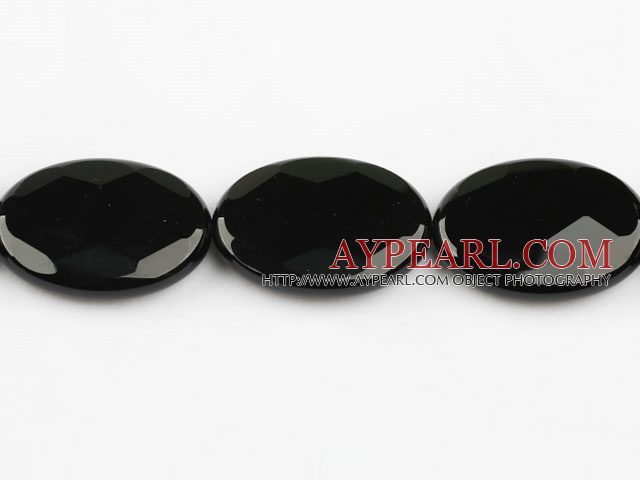 black agate beads,10*30*40mm egg,faceted,Grade A ,Sold per 15.75-inch strands