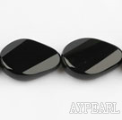 black agate beads,8*18*25mm flat teardrop,faceted,Grade A ,Sold per 15.35-inch strands
