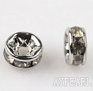 A Rhinestone Spacer Beads,5mm,with silver round lace,sold per Pkg of 100