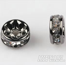 A Rhinestone Spacer Beads,8mm,with silver round lace,sold per Pkg of 100