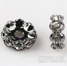 A Rhinestone Spacer Beads,10mm,with silver round lace,sold per Pkg of 100