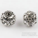 Round Rhinestone,10mm,with the silver flower cap,Sold per Pkg of 100