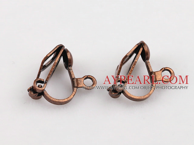 brass triangle clip-on earring components, ancient bronze,8*12mm,with joint, sold per pkg of 500