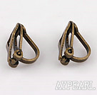 brass triangle clip-on earring components,bronze,8*12mm,non-joint, sold per pkg of 500