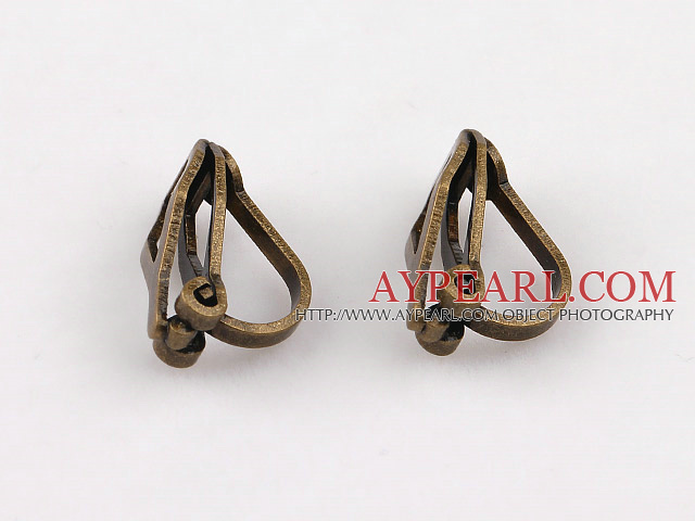 brass triangle clip-on earring components,bronze,8*12mm,non-joint, sold per pkg of 500