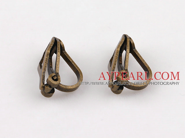 brass triangle clip-on earring components,bronze,8*12mm,non-joint, sold per pkg of 500