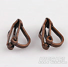 brass triangle clip-on earring components,ancient bronze,8*12mm,non-joint, sold per pkg of 500