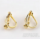 brass triangle clip-on earring components,golden,8*12mm,non-joint, sold per pkg of 500