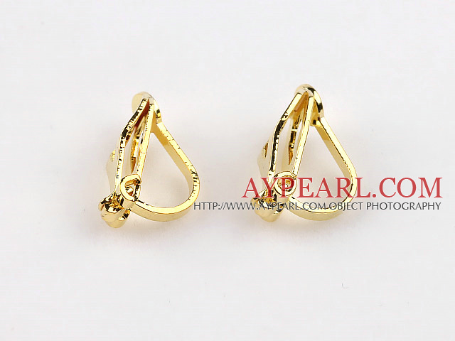 brass triangle clip-on earring components,golden,8*12mm,non-joint, sold per pkg of 500