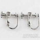 brass screw clip-on earring components,silver,12*14mm,non-joint, sold per pkg of 500